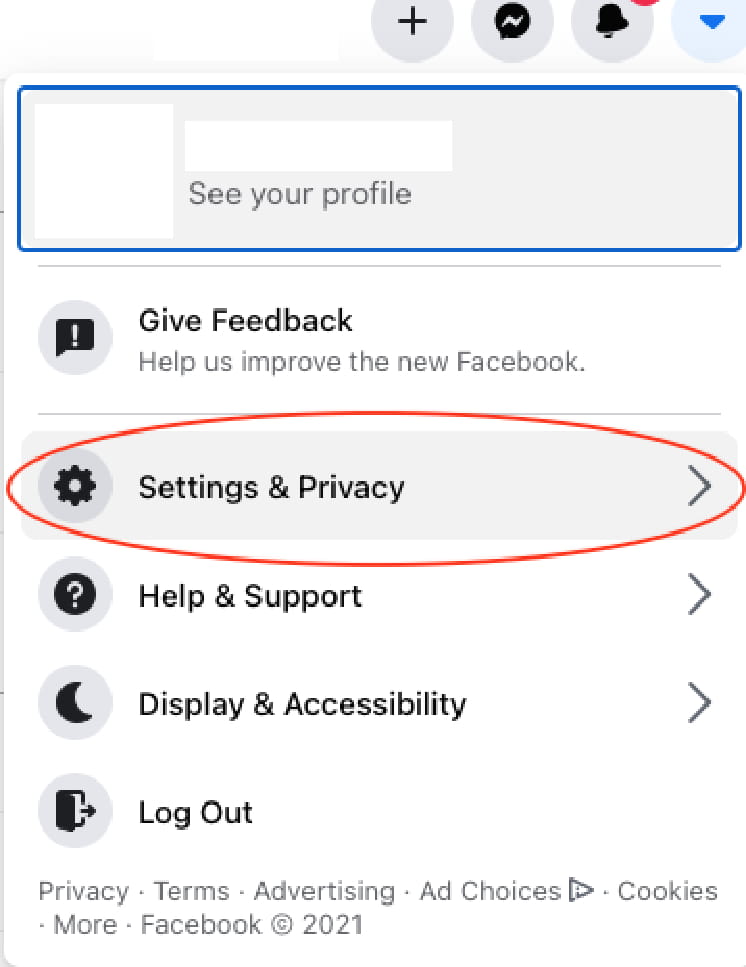 Facebook settings and privacy