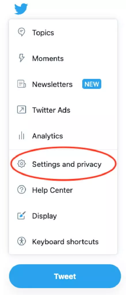 Twitter privacy and safety setting options