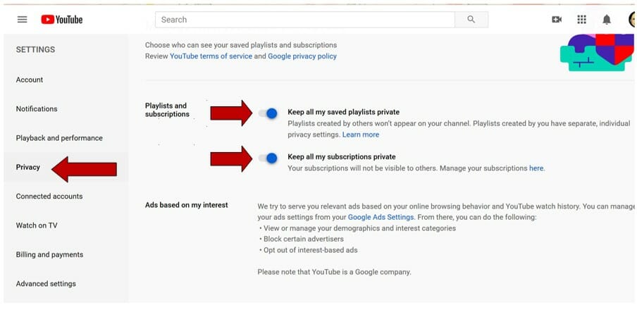 YouTube Privacy Settings Part 2