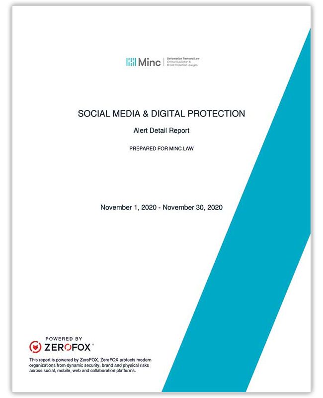 Minc Law Digital Risk Protection Alert Detail Report