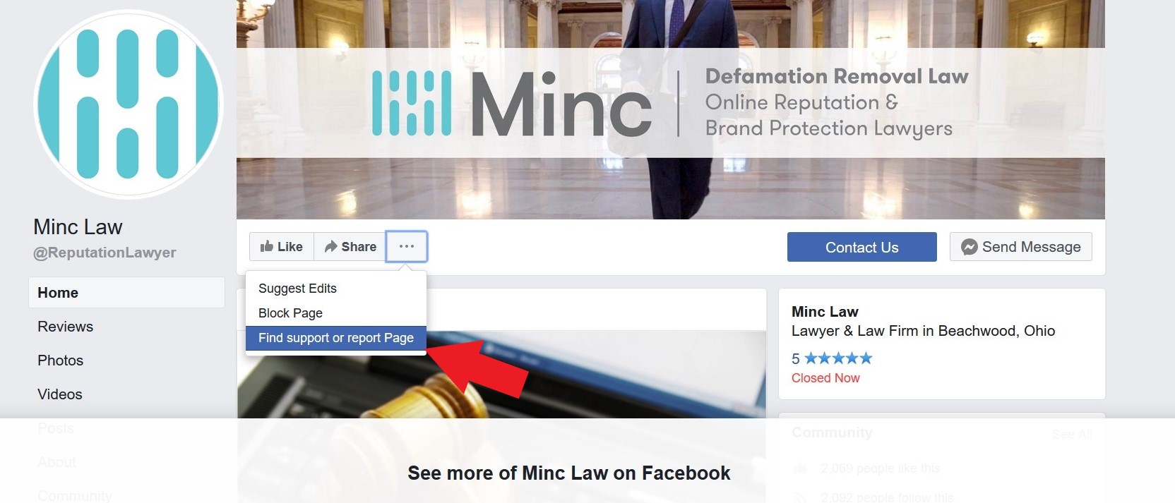 How to report a Facebook account