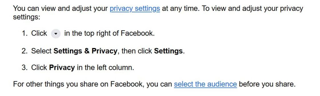 How to adjust Facebook privacy settings