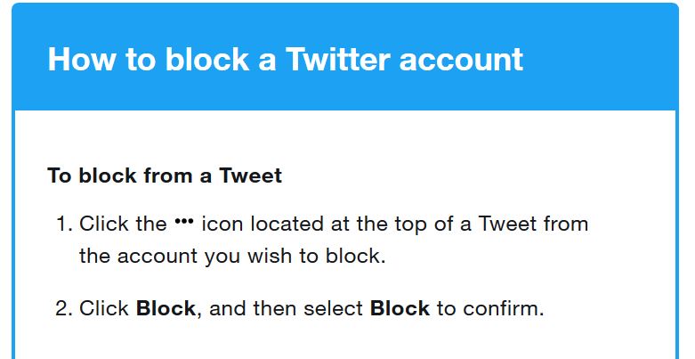 How to block someone on Twitter