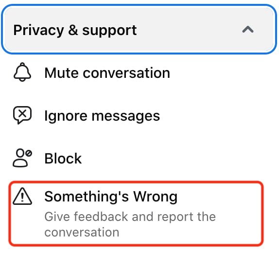 How to report a private message on Facebook