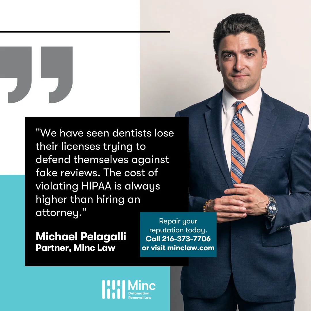dentist review defamation hipaa