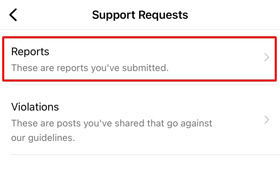 Click support requests reports