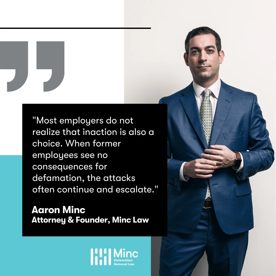 former employee defamation action